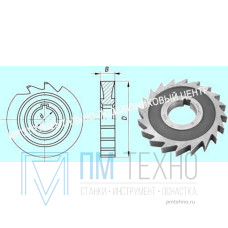 Фреза дисковая пазовая  100х10х32 Р6М5, Z =20