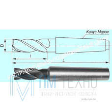 Фреза Концевая d24,0х 45х130 к/х Р6М5  Z=4 КМ2