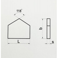 Пластина 14131 ВК8 (6х6х1) (для сверл спиральных и с прямыми канавками)