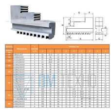 Патрон токарный Кулачки обратные  d250   3-250.244.015 (Гродно)